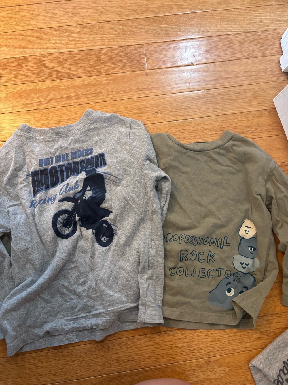 Bundle Motocross and Olive Rock Collector Long Sleeve Tees 4t